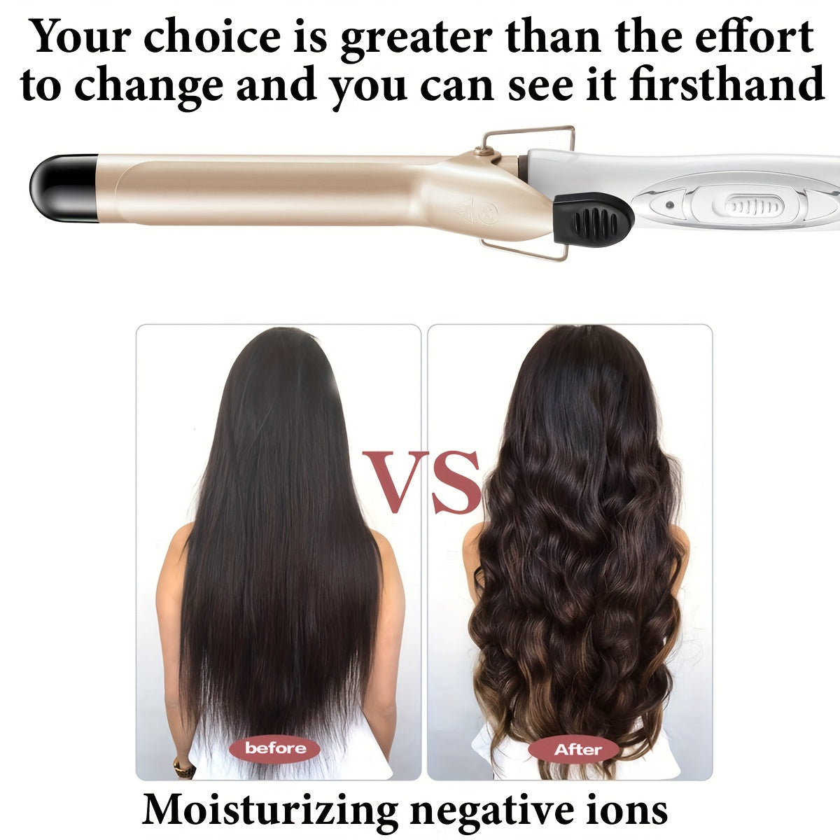 CRASTS Negative Ion Hair Curler - Voluminous Curls and Ergonomic Design.