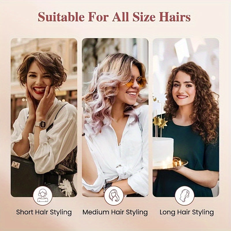 22mm Quick Heating Ceramic Three-Tube Beach Wave Curler Styling Tool