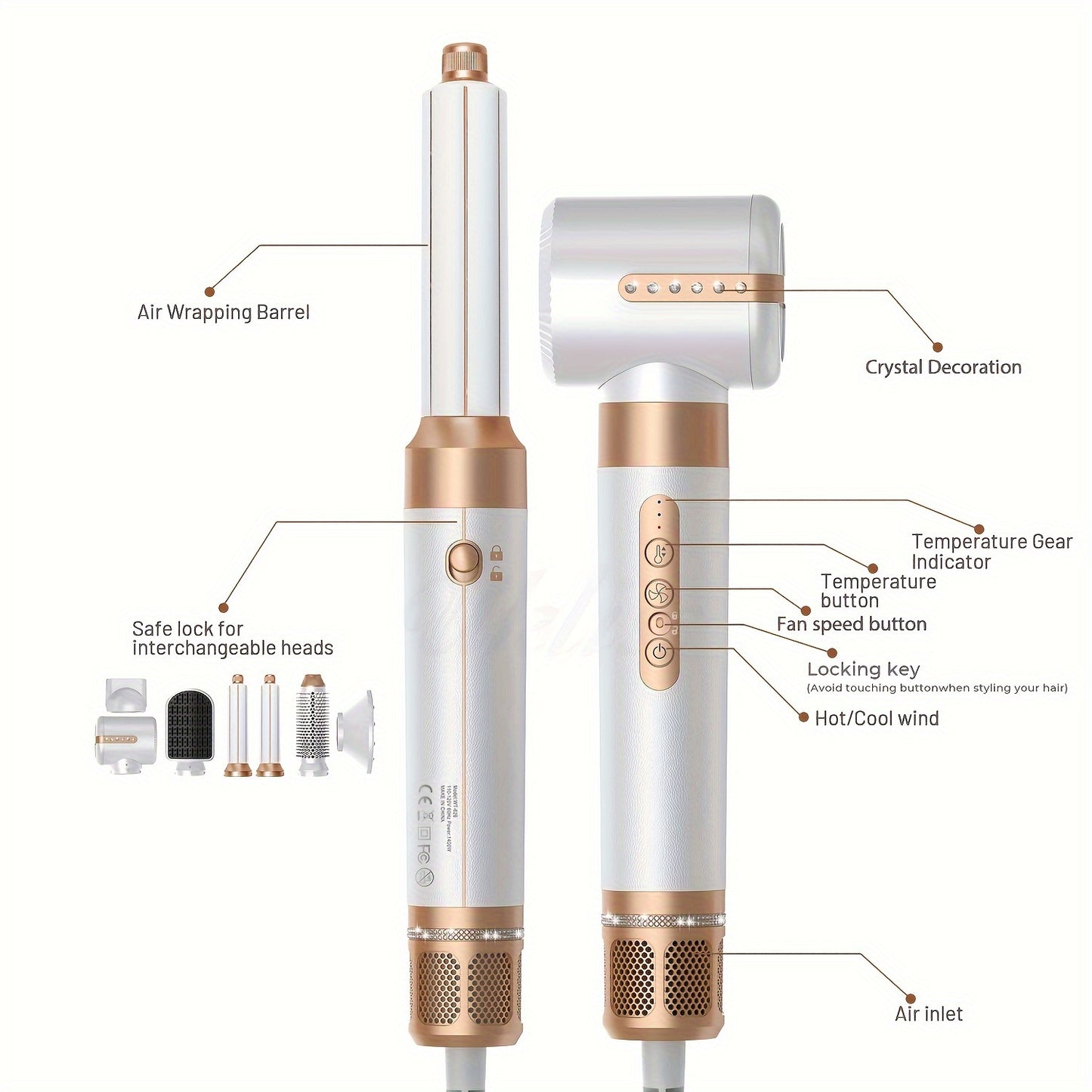 AUGUSDEA 7-in-1 1400W Hot Air Brush – Your Ally for Perfect Hair