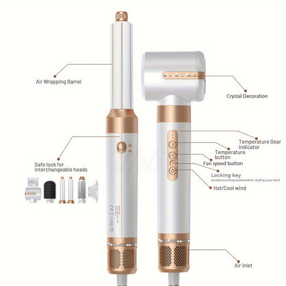 AUGUSDEA 7-in-1 1400W Hot Air Brush – Your Ally for Perfect Hair