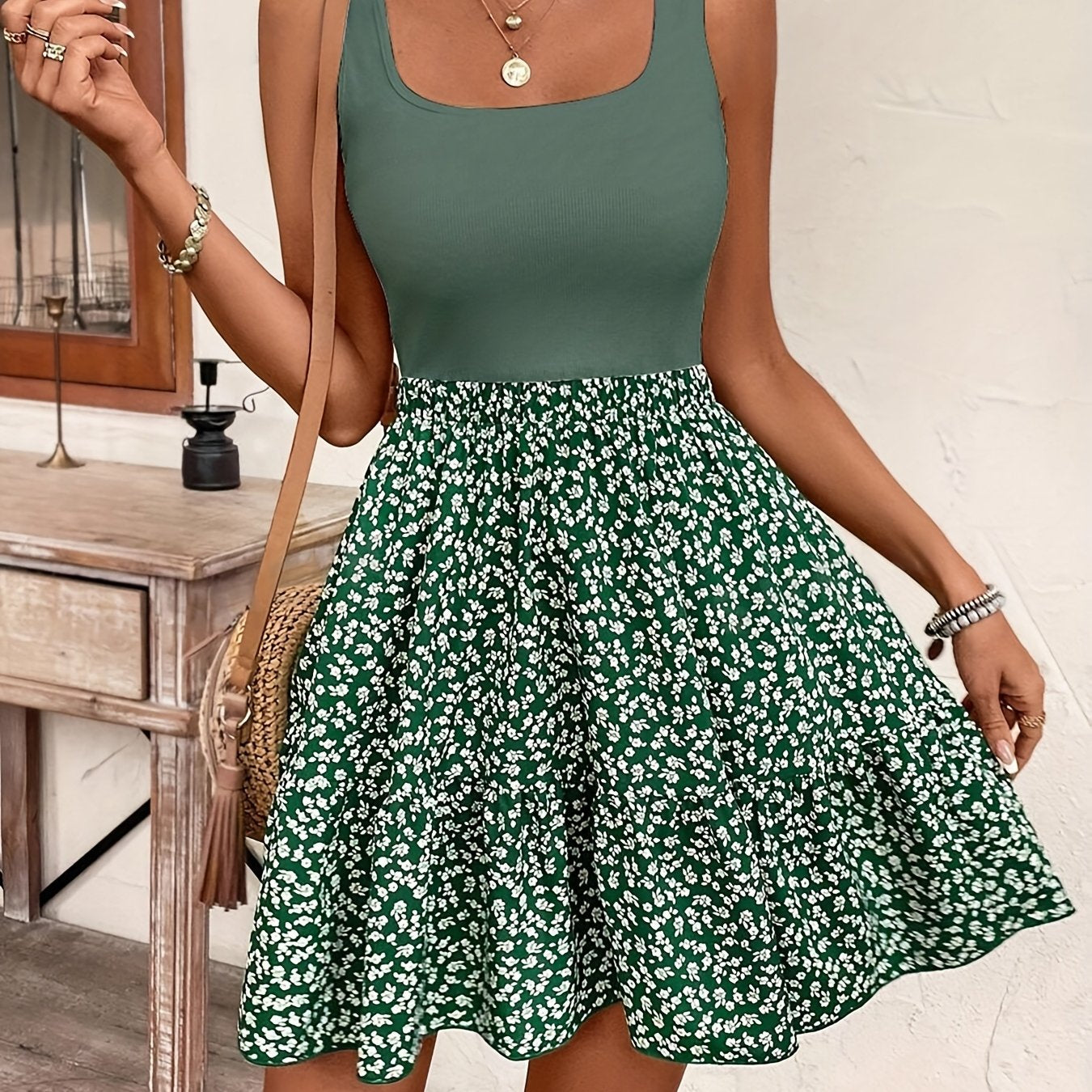 Sleeveless Floral Summer Dress