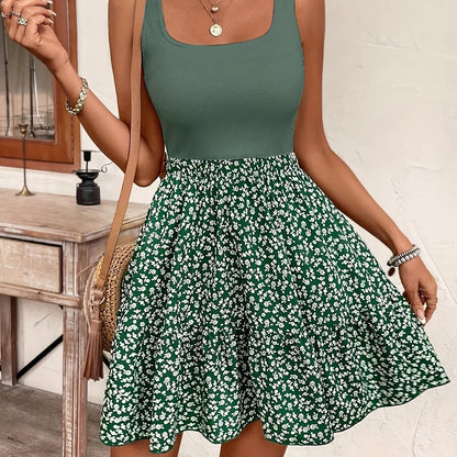 Sleeveless Floral Summer Dress