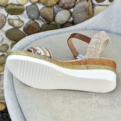 Women's Elegant Platform Sandals with Ankle Strap