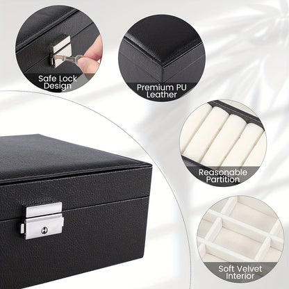 Large Capacity Double-Layer Jewelry Box for Women