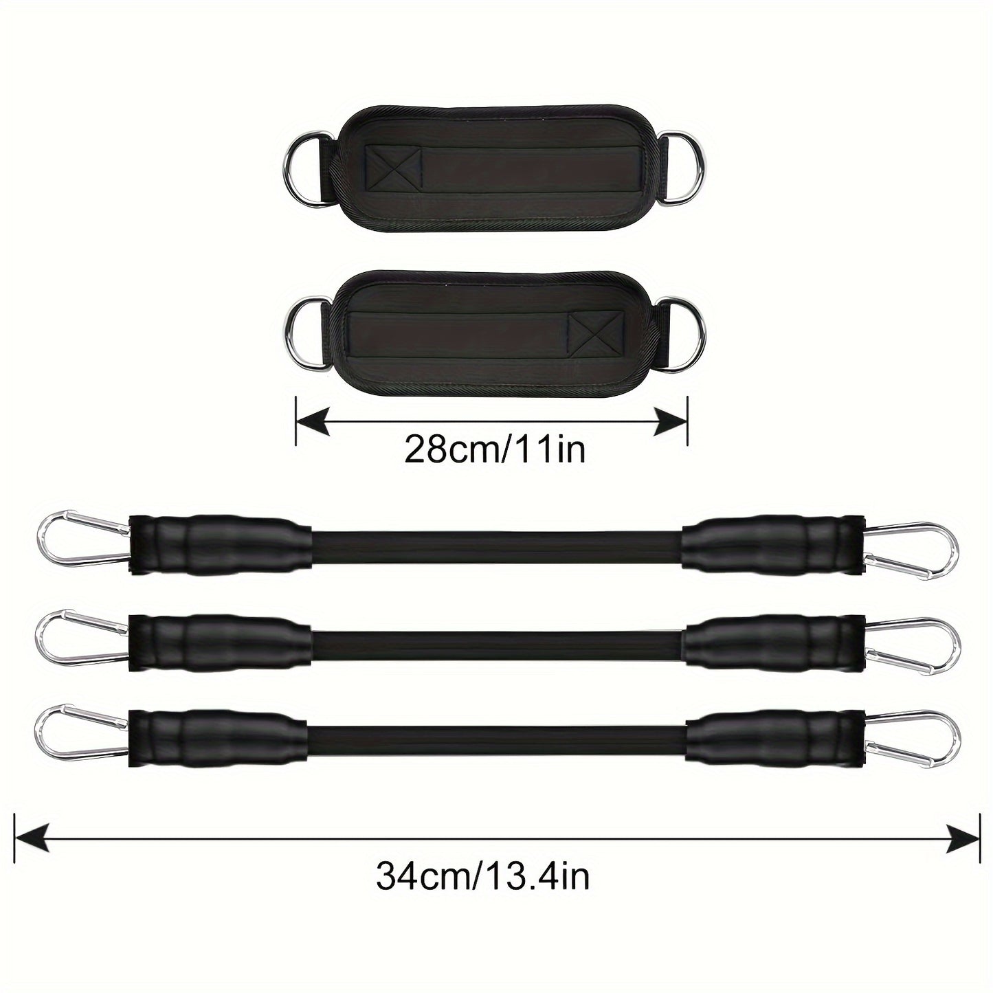 Universal Resistance Bands Set with Ankle Straps and Carry Bag