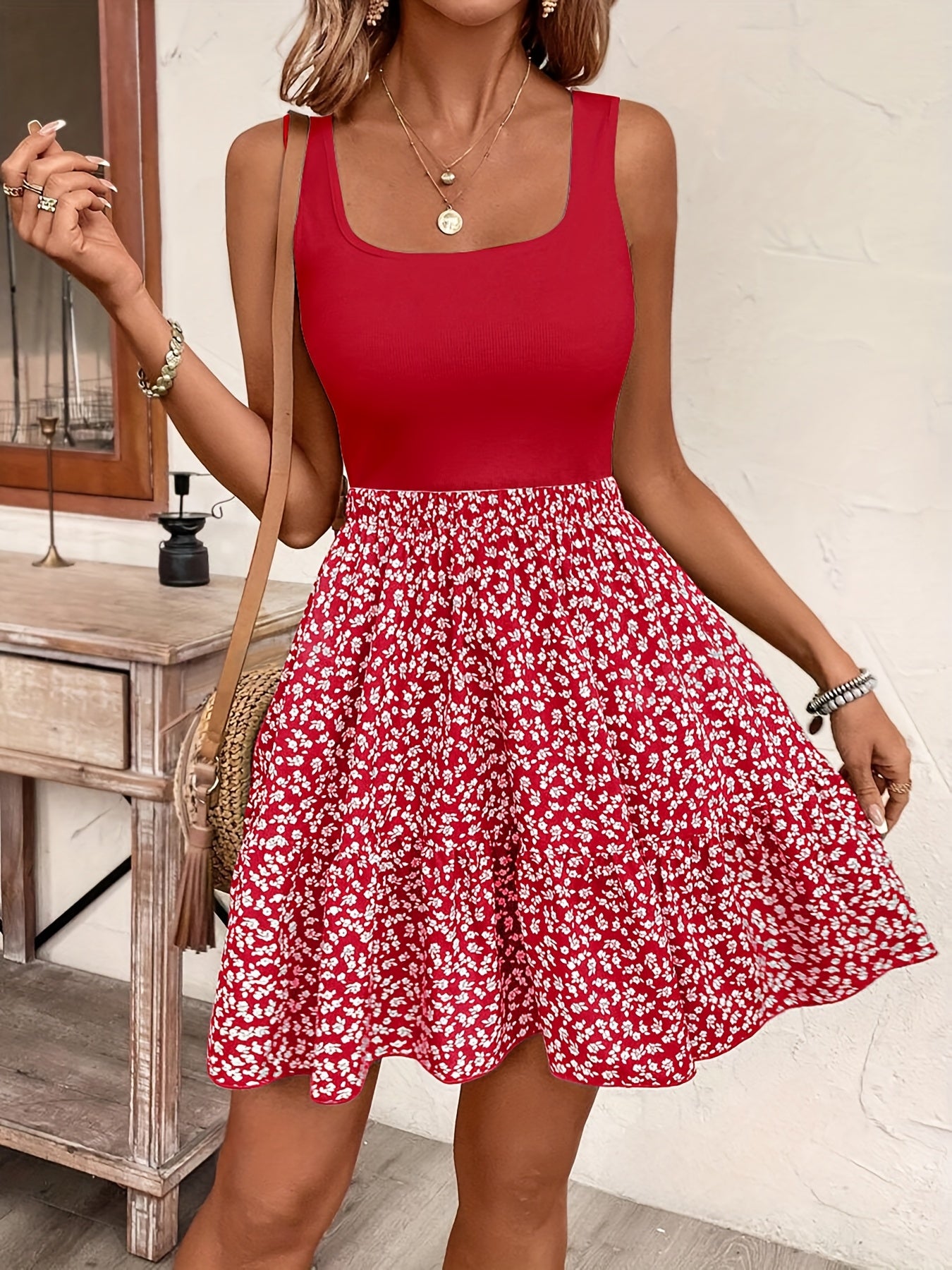 Sleeveless Floral Summer Dress