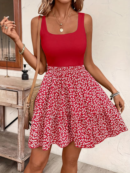 Sleeveless Floral Summer Dress