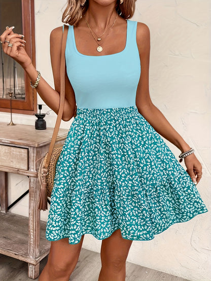Sleeveless Floral Summer Dress