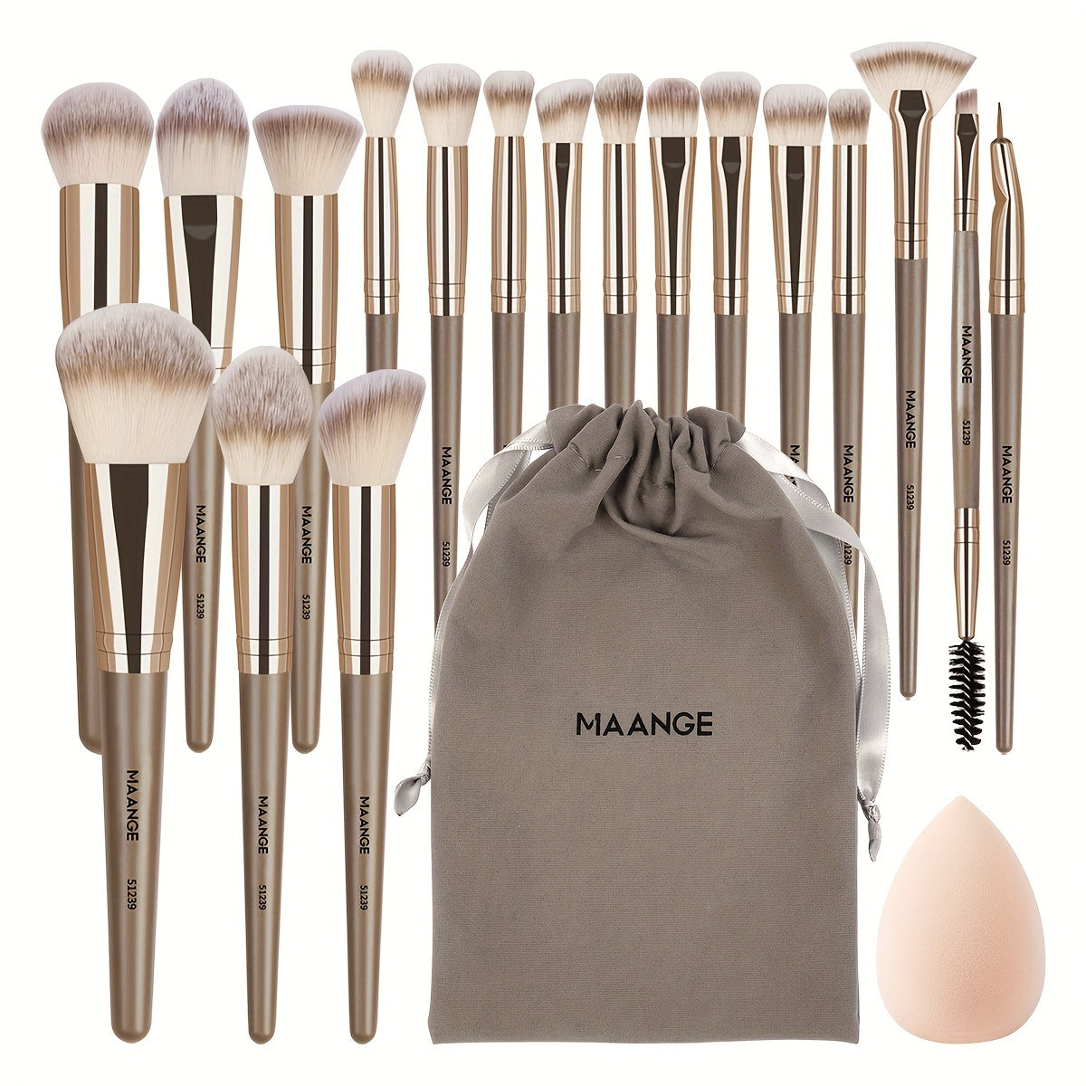 MAANGE 20-Piece Professional Makeup Brush Set with Bag