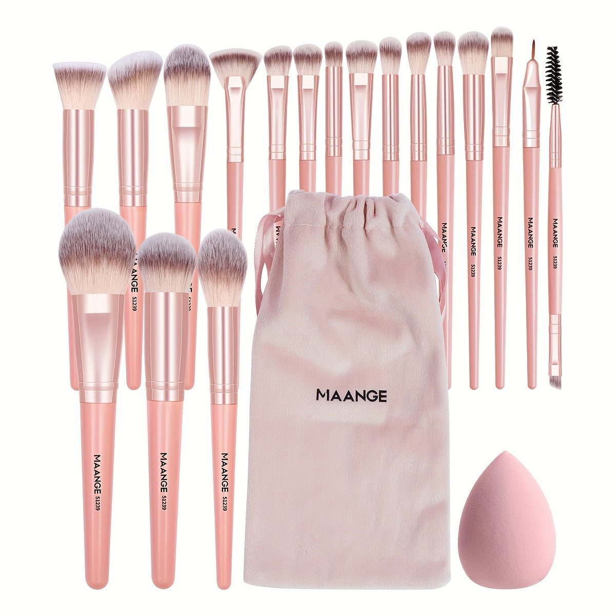 MAANGE 20-Piece Professional Makeup Brush Set with Bag