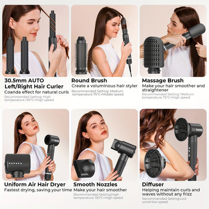 AUGUSDEA 7-in-1 1400W Hot Air Brush – Your Ally for Perfect Hair
