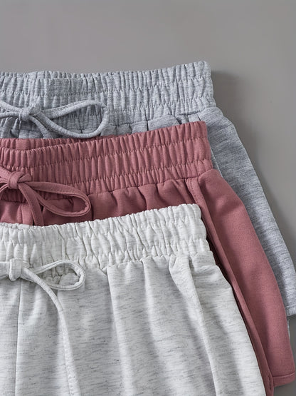 Set of 3 Lightweight Women's Summer Shorts with Elastic Waist