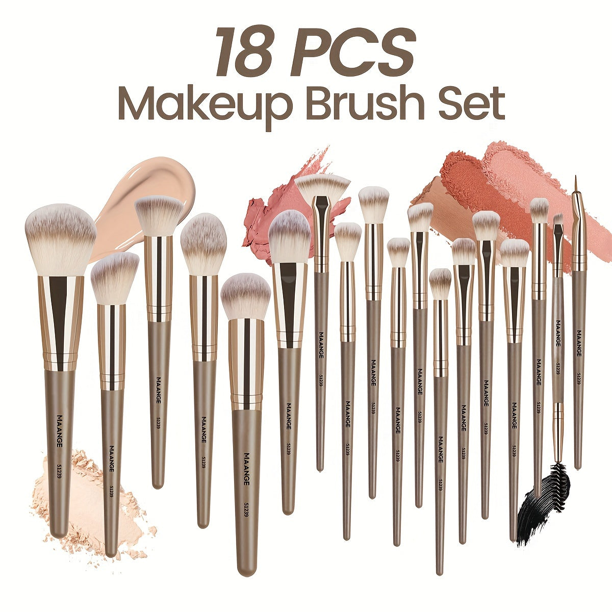 MAANGE 20-Piece Professional Makeup Brush Set with Bag