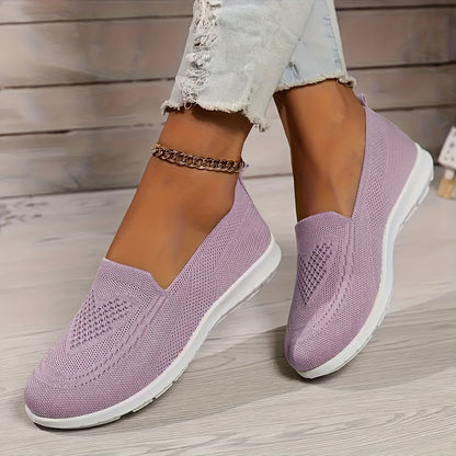 Women's Lightweight Slip-On Knit Sneakers for Daily Comfort