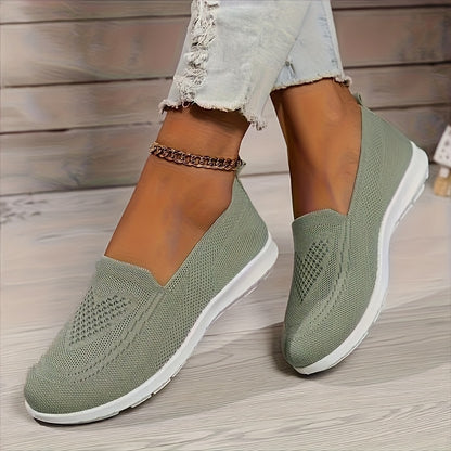 Women's Lightweight Slip-On Knit Sneakers for Daily Comfort