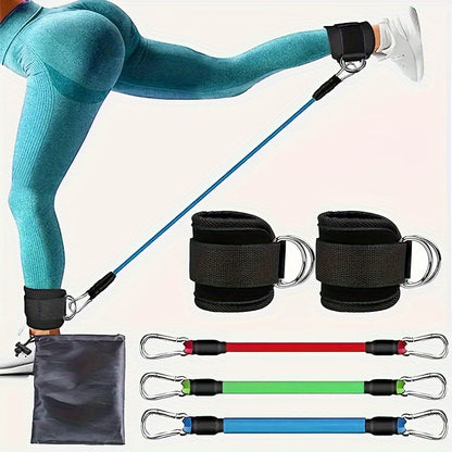 Universal Resistance Bands Set with Ankle Straps and Carry Bag