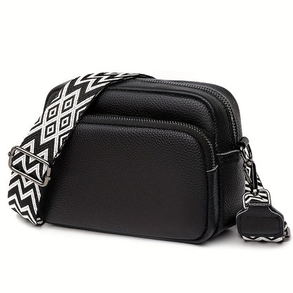 Women's Casual Crossbody Bag with Adjustable Geometric Strap