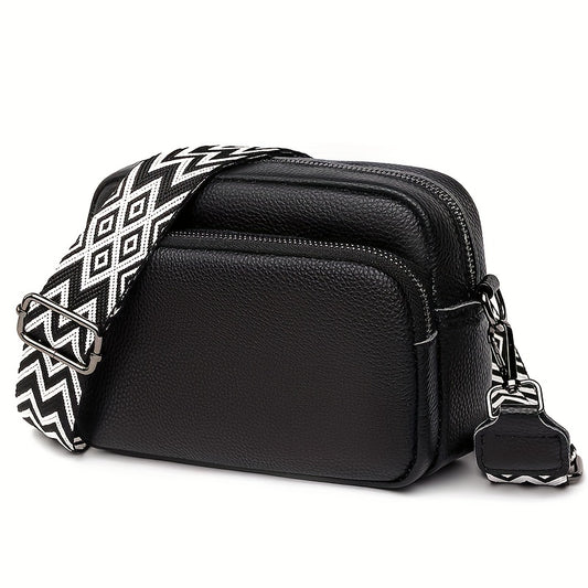 Women's Casual Crossbody Bag with Adjustable Geometric Strap