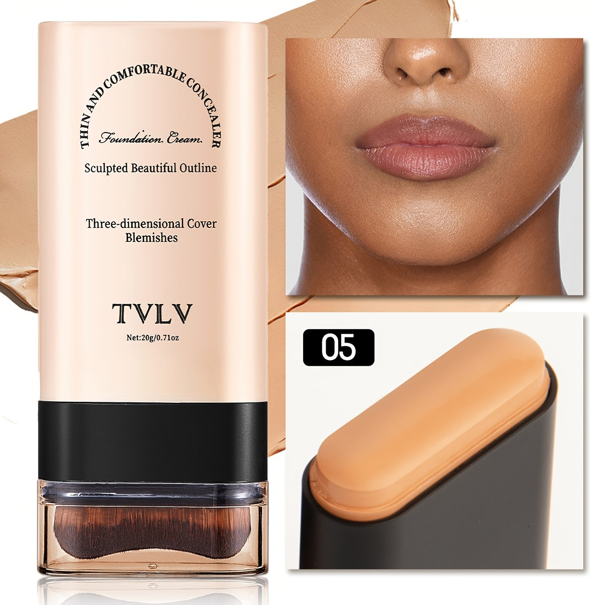 2-in-1 Waterproof Concealer and Foundation Stick