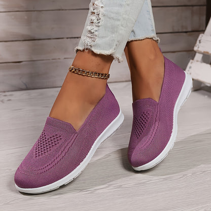 Women's Lightweight Slip-On Knit Sneakers for Daily Comfort