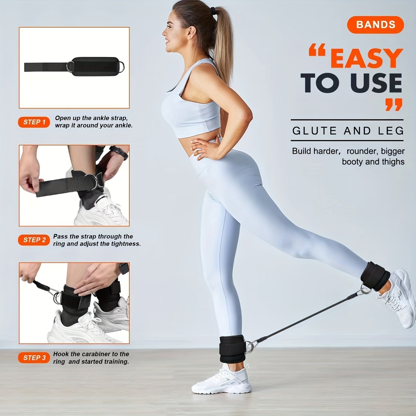 Universal Resistance Bands Set with Ankle Straps and Carry Bag
