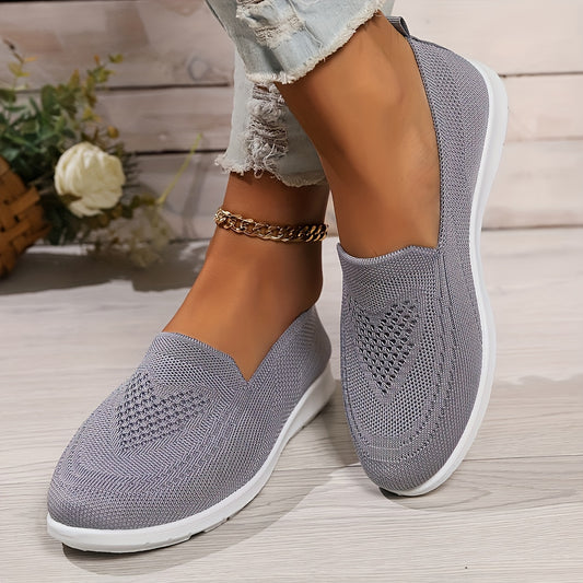 Women's Lightweight Slip-On Knit Sneakers for Daily Comfort