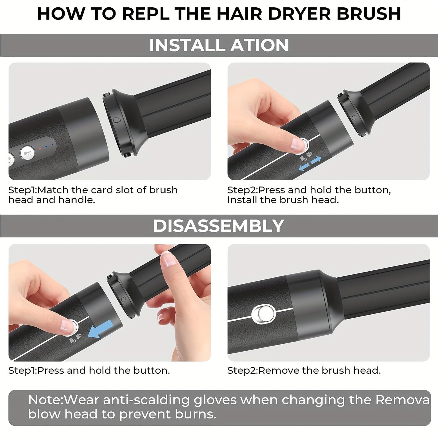 AUGUSDEA 7-in-1 1400W Hot Air Brush – Your Ally for Perfect Hair