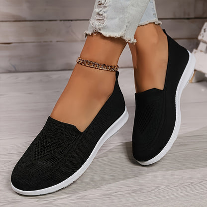 Women's Lightweight Slip-On Knit Sneakers for Daily Comfort