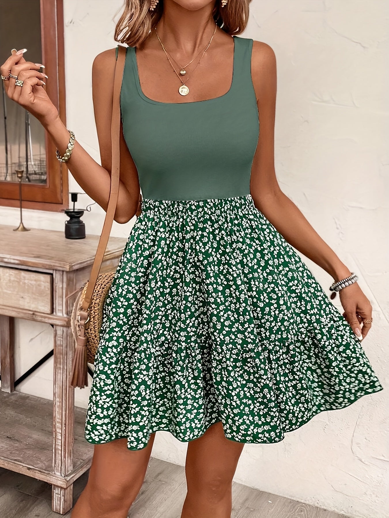 Sleeveless Floral Summer Dress
