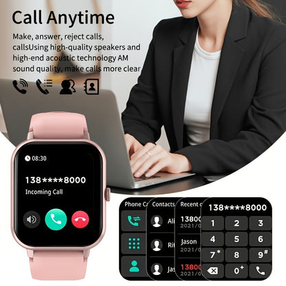 Smartwatch with Touch Screen, Call & Text Functions, and 100+ Sports Modes