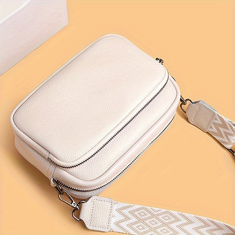 Women's Casual Crossbody Bag with Adjustable Geometric Strap