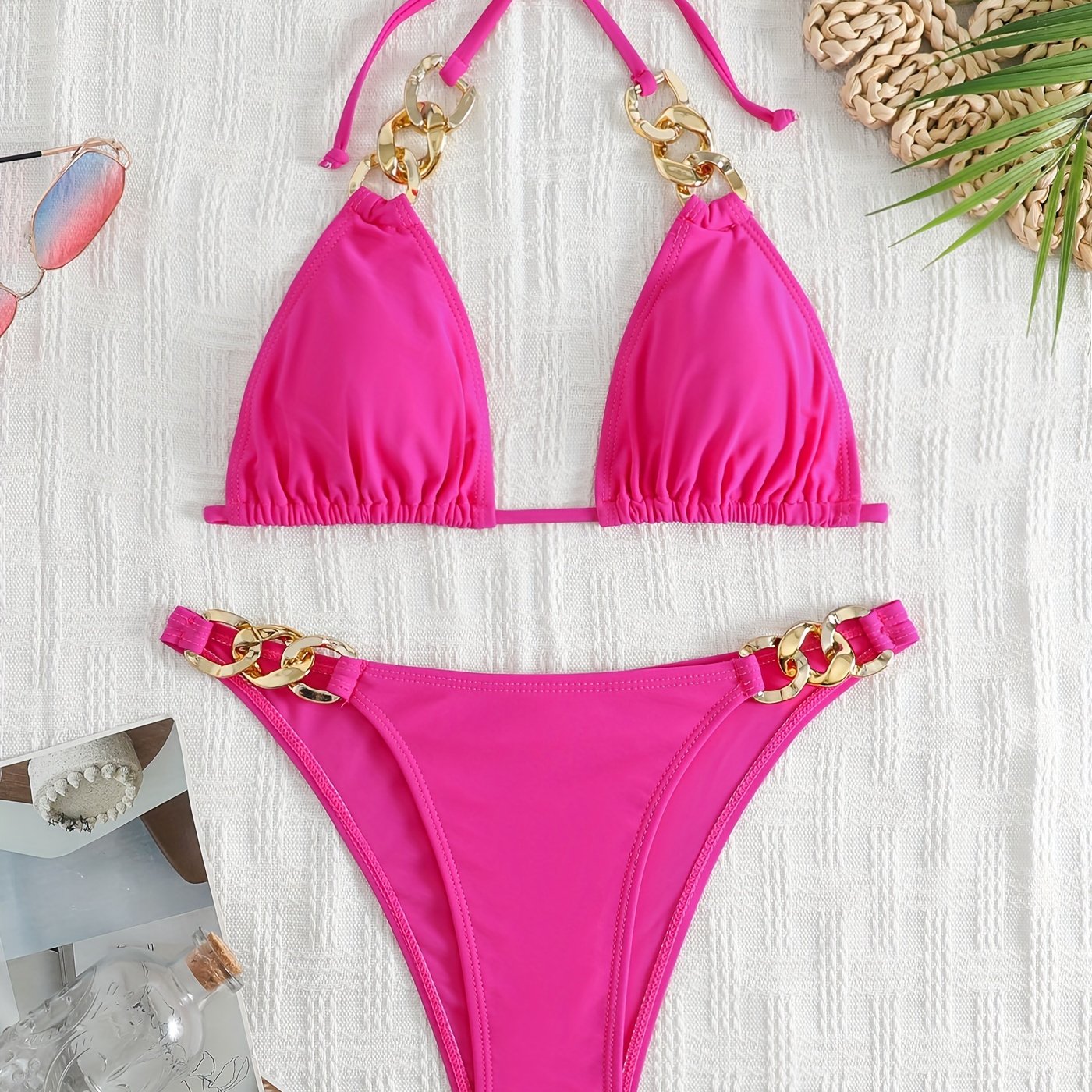 Women's Split Swimwear Chainless Sleeveless Sexy Bikini