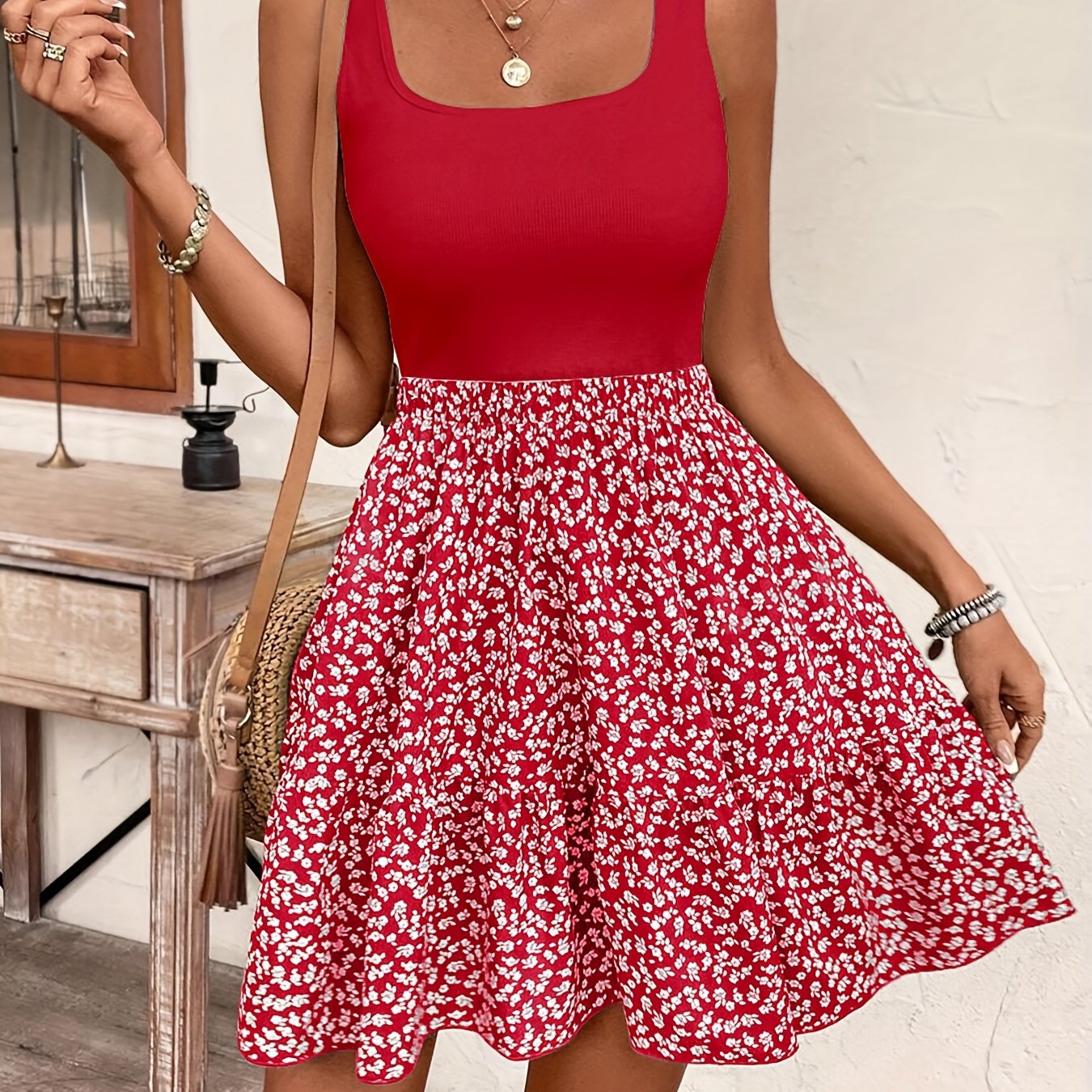Sleeveless Floral Summer Dress