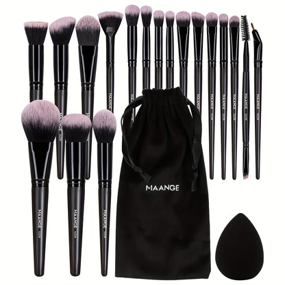 MAANGE 20-Piece Professional Makeup Brush Set with Bag