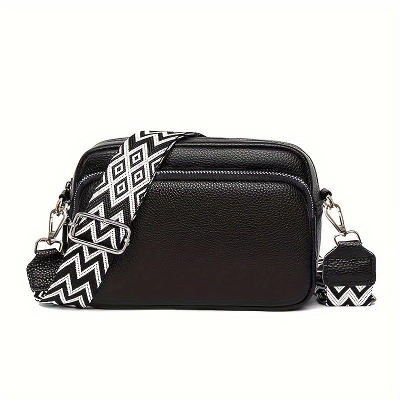 Women's Casual Crossbody Bag with Adjustable Geometric Strap