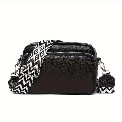 Women's Casual Crossbody Bag with Adjustable Geometric Strap