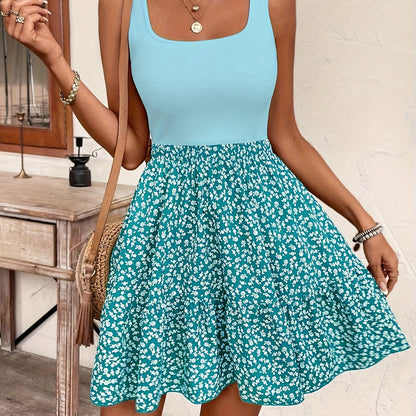 Sleeveless Floral Summer Dress