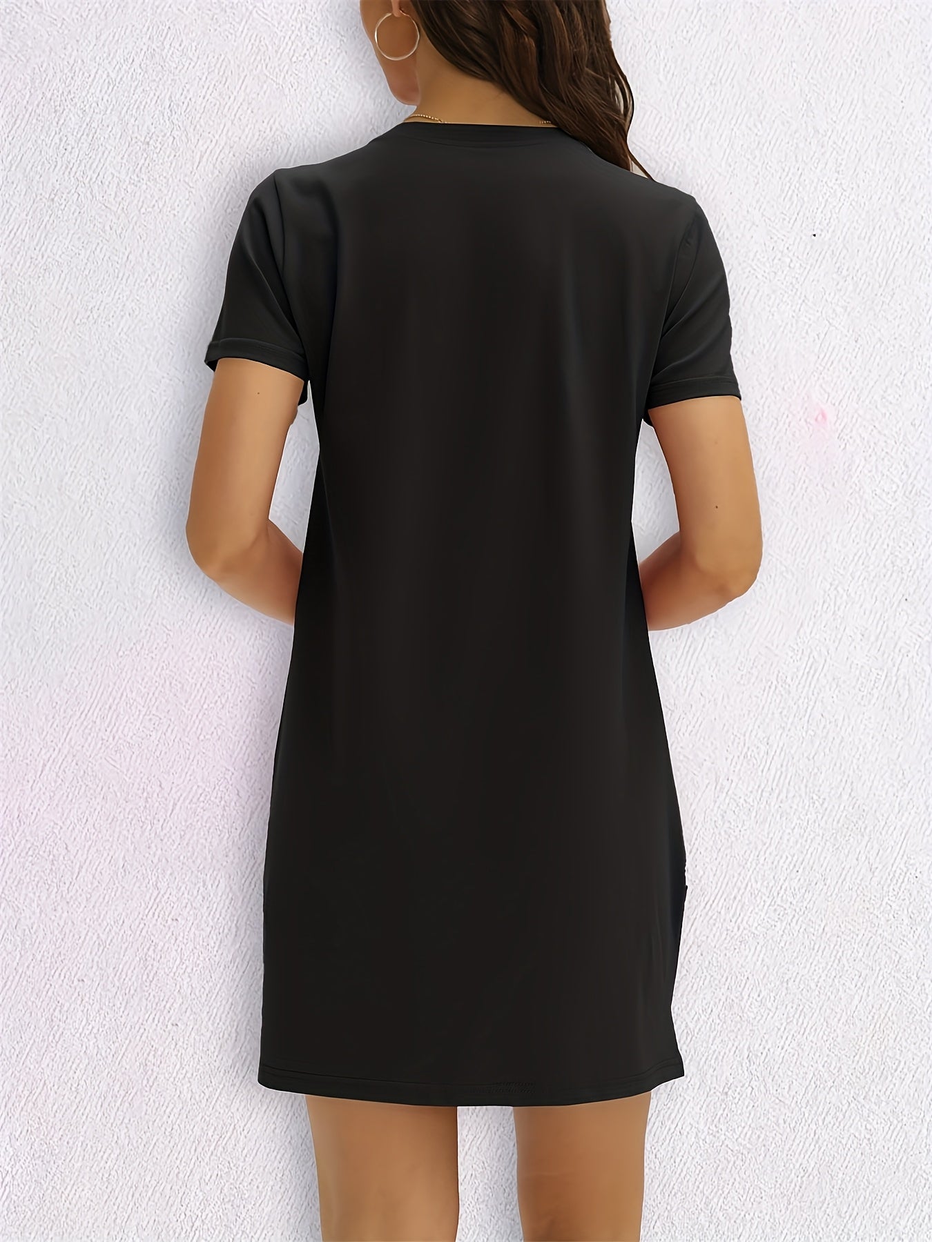 Women's Casual T-Shirt Dress with 'MILANO' Print