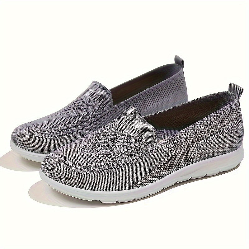 Women's Lightweight Slip-On Knit Sneakers for Daily Comfort