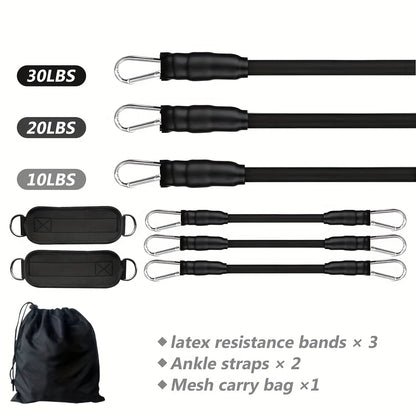 Universal Resistance Bands Set with Ankle Straps and Carry Bag