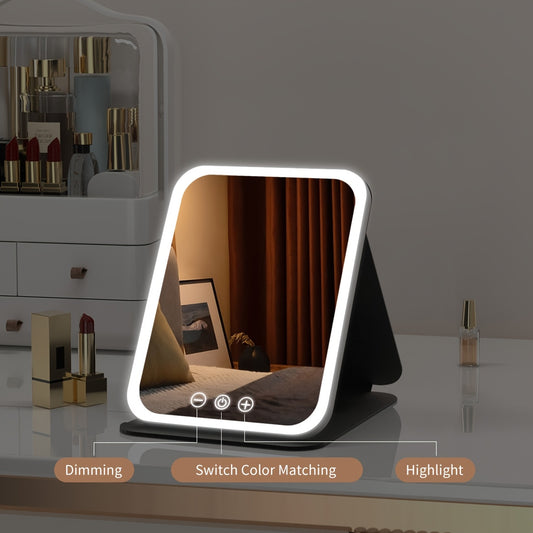HOTU Portable Makeup Mirror with Lights and Touch Control