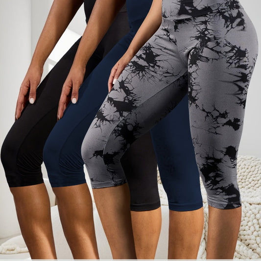 3-Pack Women's High-Waisted Capri Pants for Workout