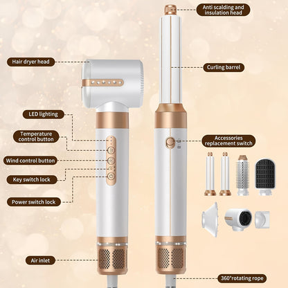 7-in-1 High-Speed Hair Styling Tool – Dryer, Curler, Straightener & More