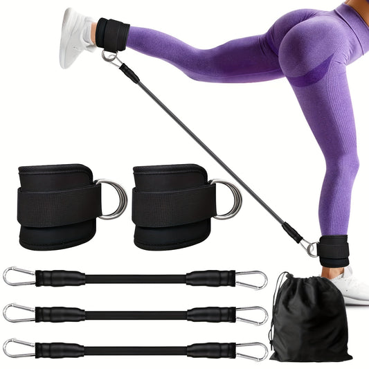 Universal Resistance Bands Set with Ankle Straps and Carry Bag