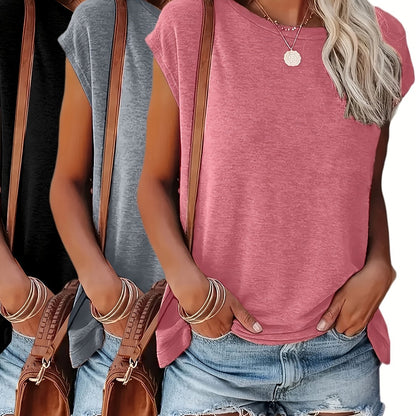 3pcs Women's Batwing Sleeve T-Shirts