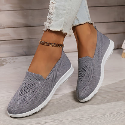 Women's Lightweight Slip-On Knit Sneakers for Daily Comfort