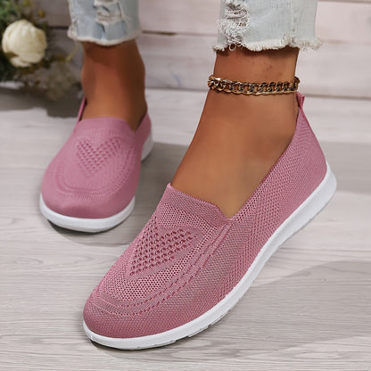 Women's Lightweight Slip-On Knit Sneakers for Daily Comfort