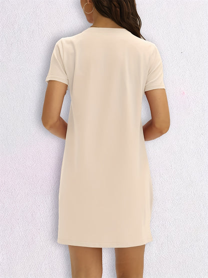 Women's Casual T-Shirt Dress with 'MILANO' Print