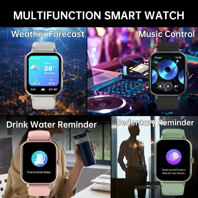 Smartwatch with Touch Screen, Call & Text Functions, and 100+ Sports Modes