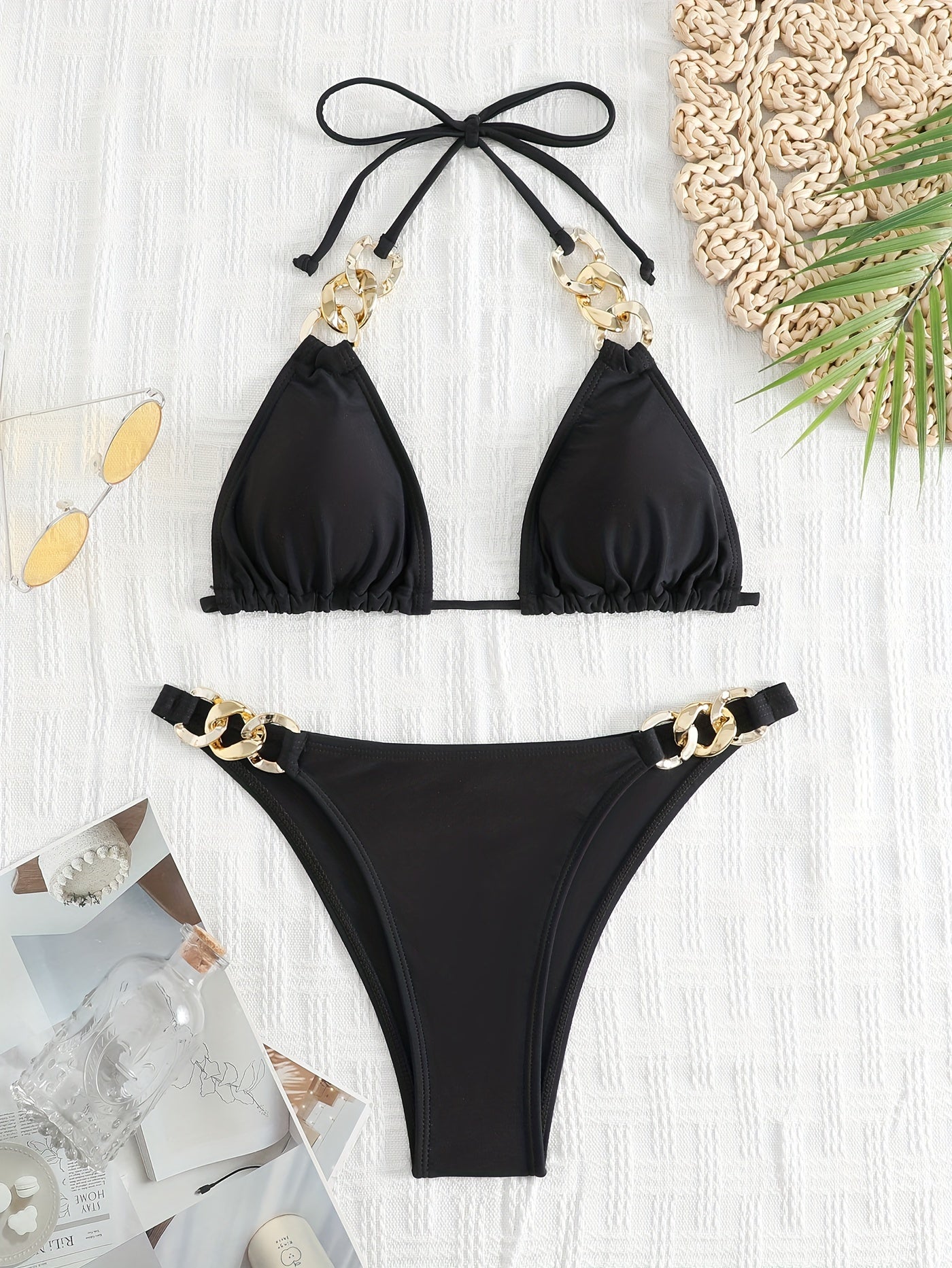 Women's Split Swimwear Chainless Sleeveless Sexy Bikini